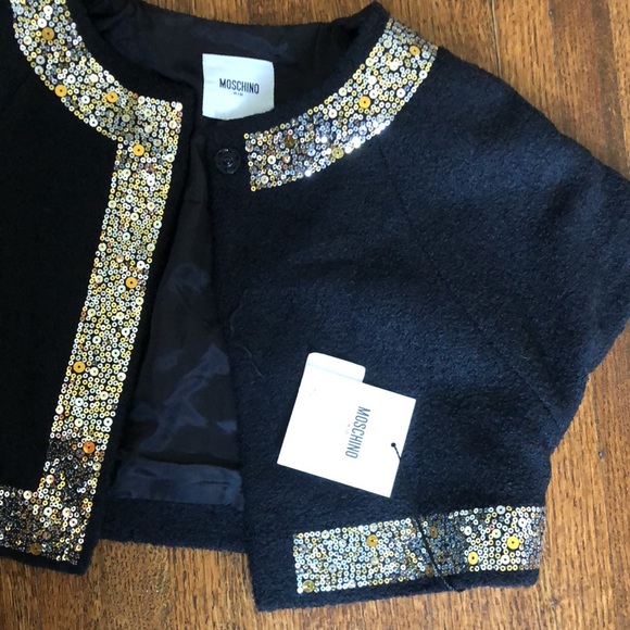 Moschino Kid Girls Bolero Sequin Jacket Sz 8 - Picture 4 of 6
